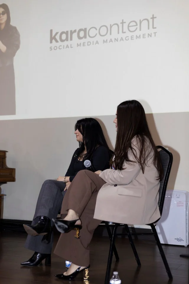 The KaraContent founders seated together during the event conversation.