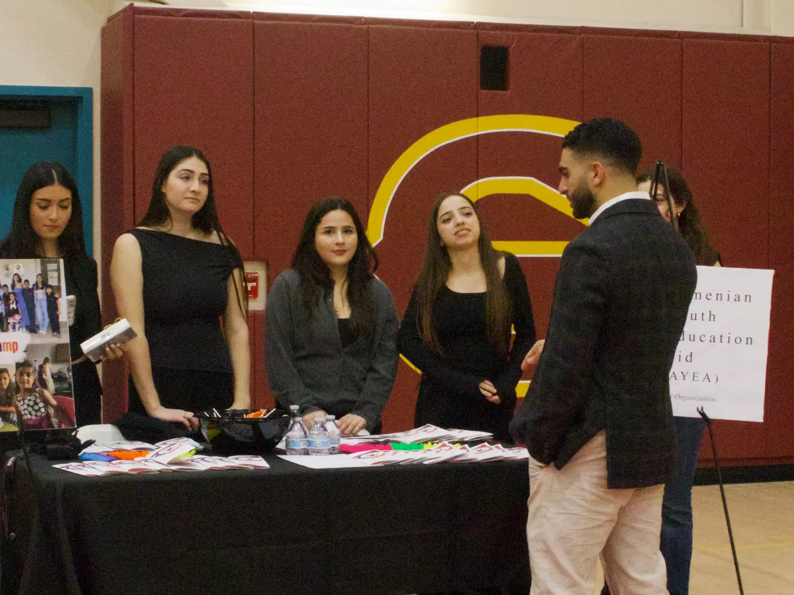 Students visiting organization tables at the NAYI Opportunity Expo.